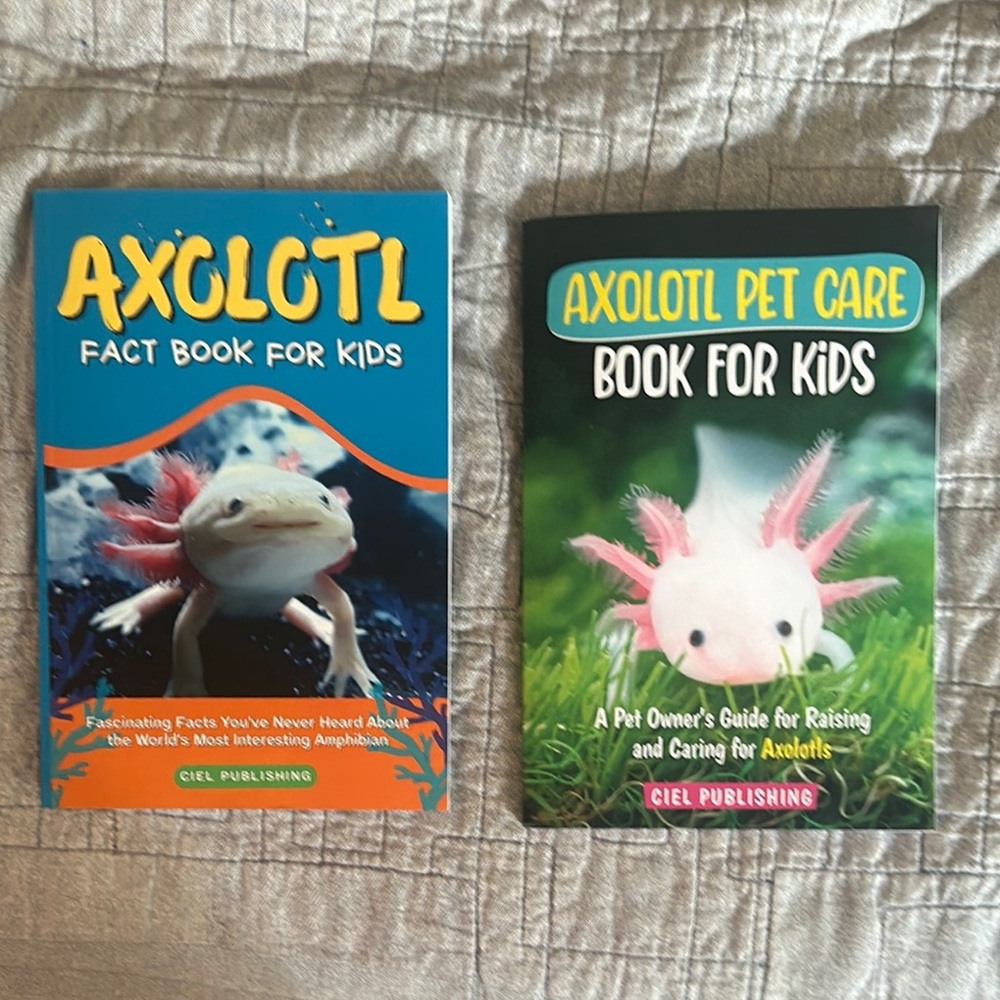 Axolotl Fact and Care Book Set for Kids